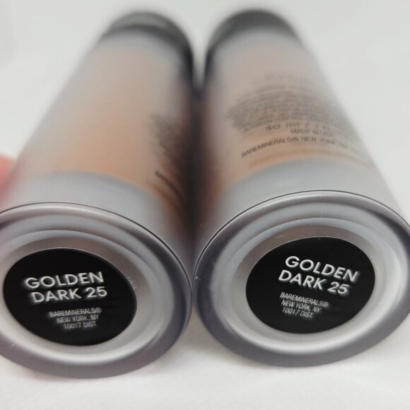 NWOB bareMinerals Original Liquid Mineral Foundation Golden Dark 25 TWO 1fl oz - Picture 3 of 8